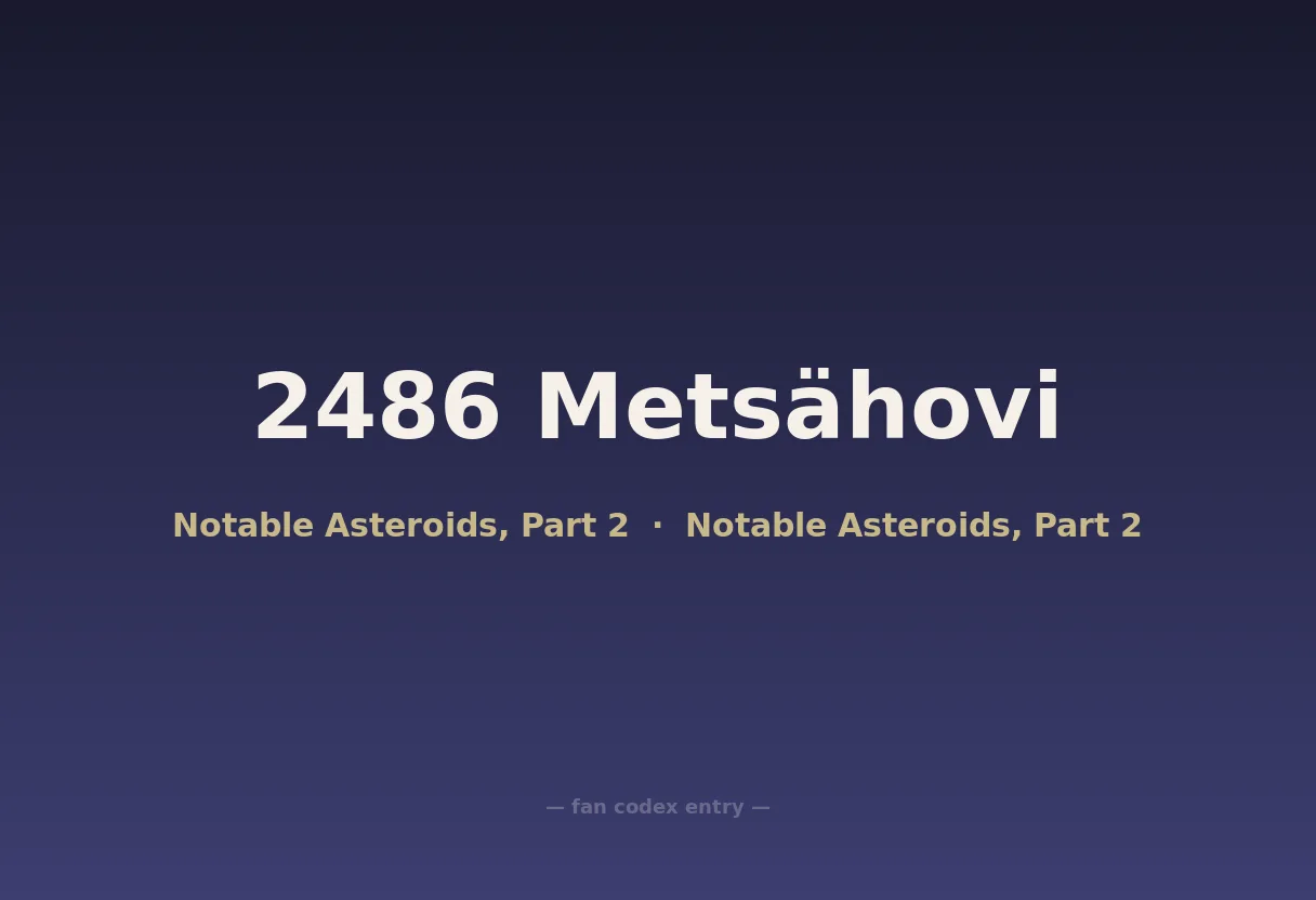 2486 Metsähovi