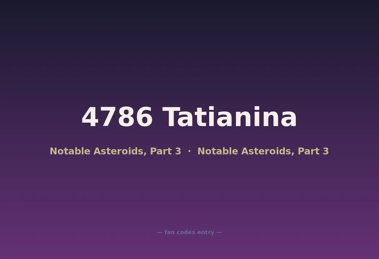4786 Tatianina