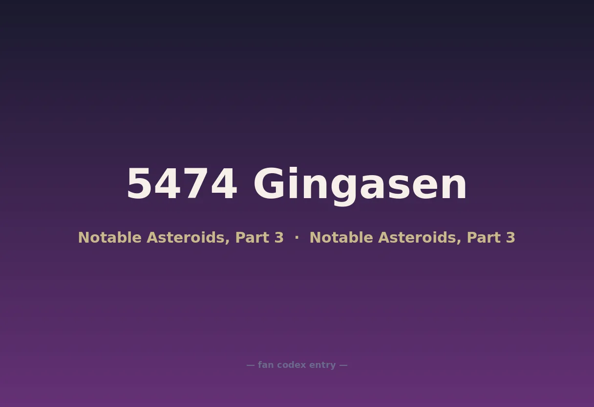 5474 Gingasen