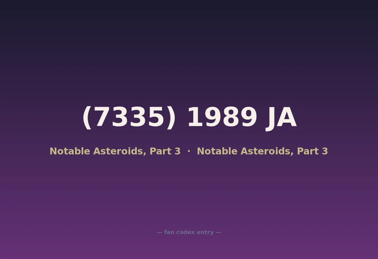 (7335) 1989 JA