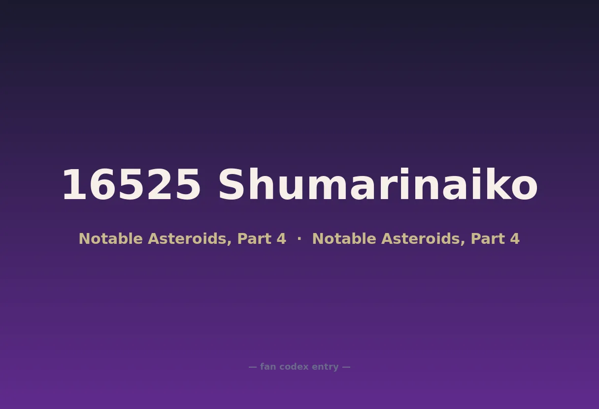 16525 Shumarinaiko
