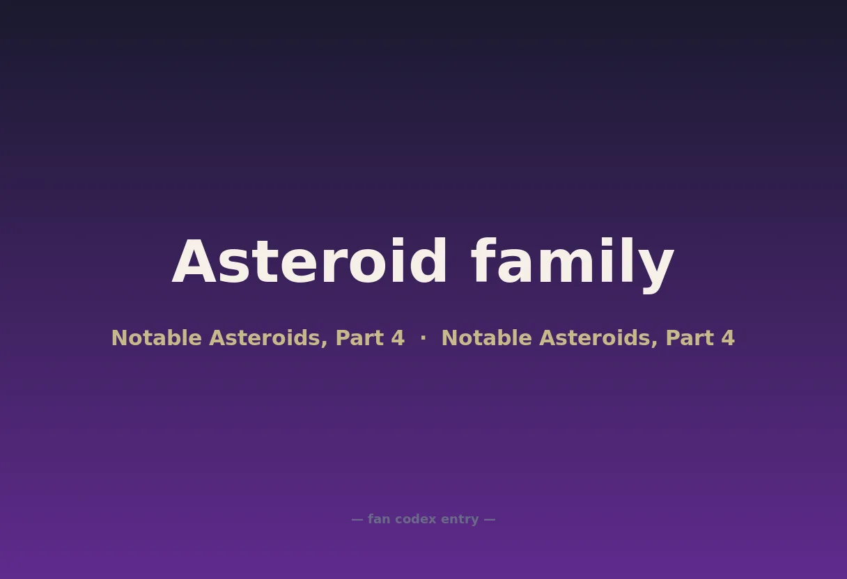 Asteroid family