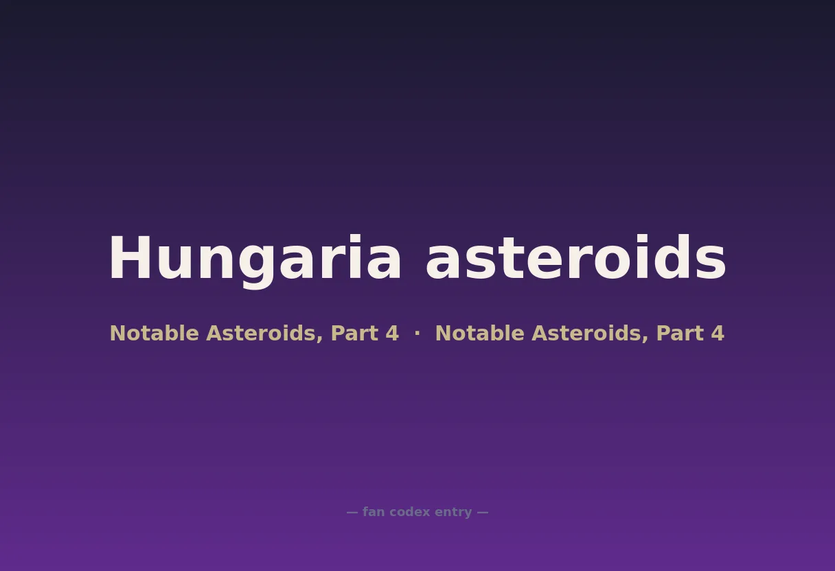 Hungaria asteroids