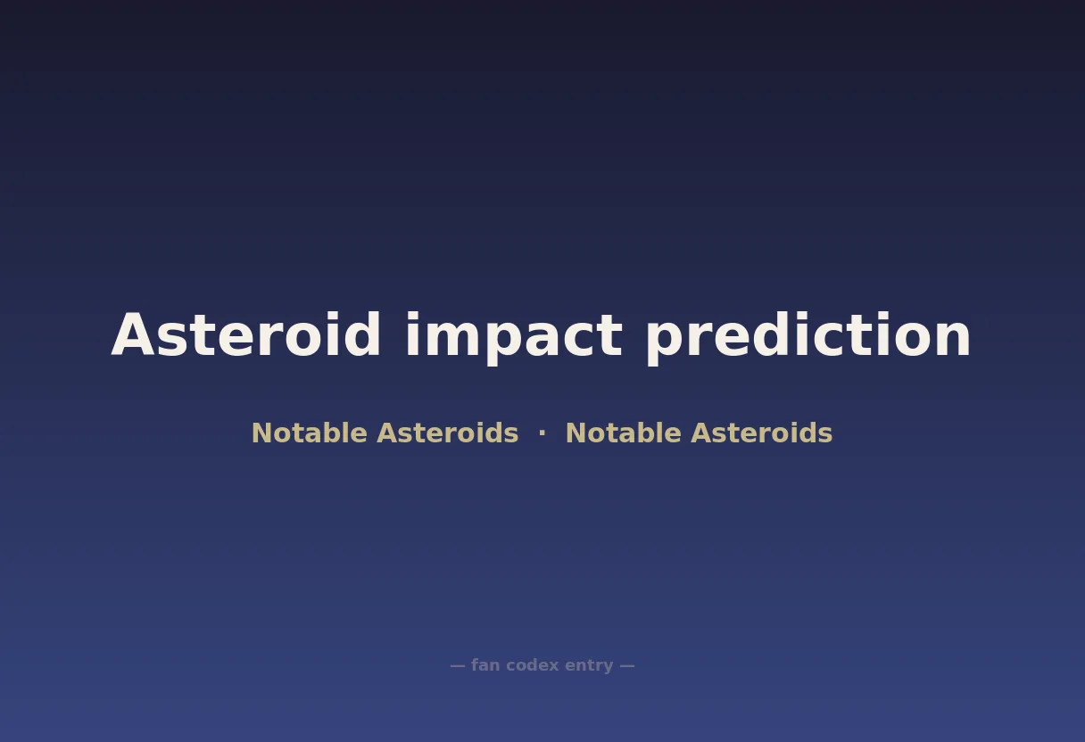 Asteroid impact prediction