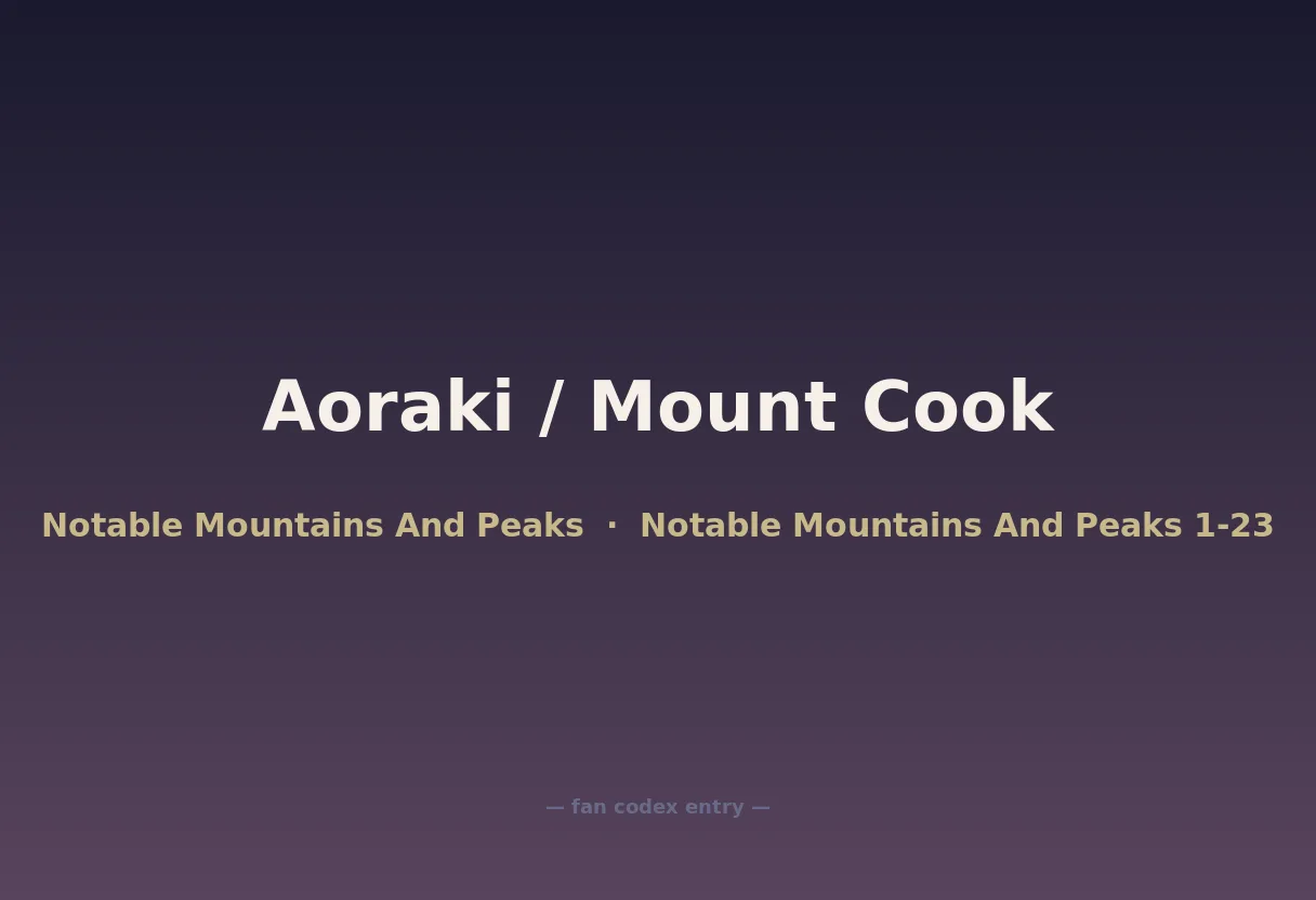 Aoraki / Mount Cook