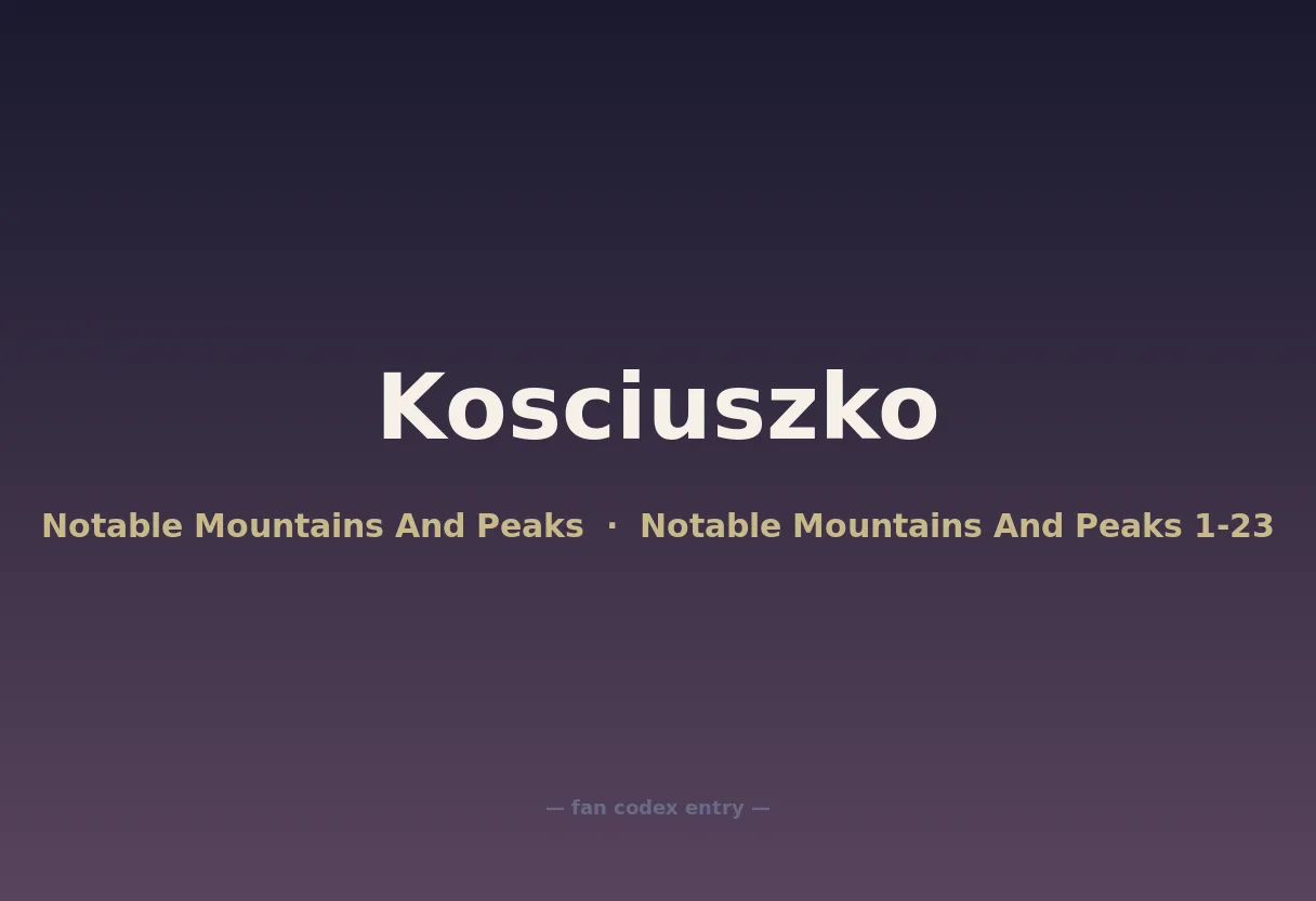 Kosciuszko