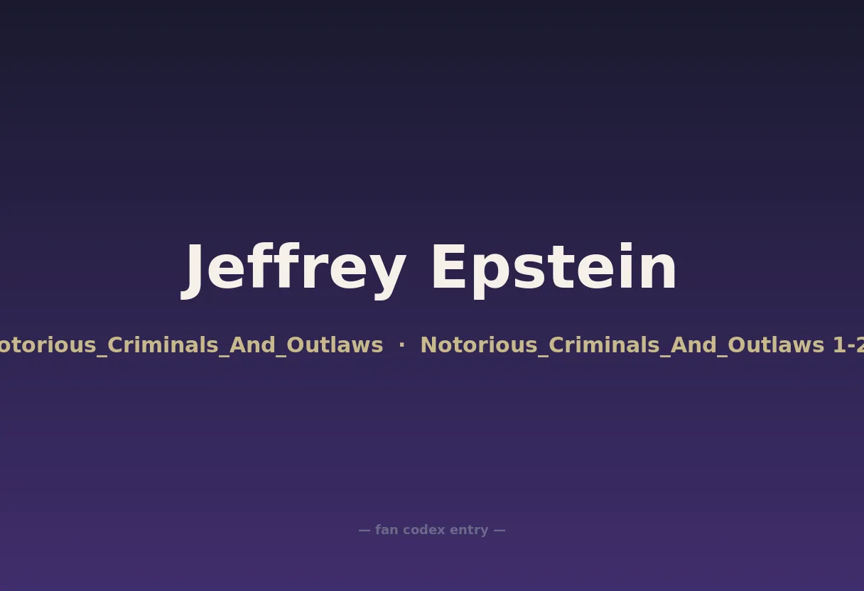 Jeffrey Epstein