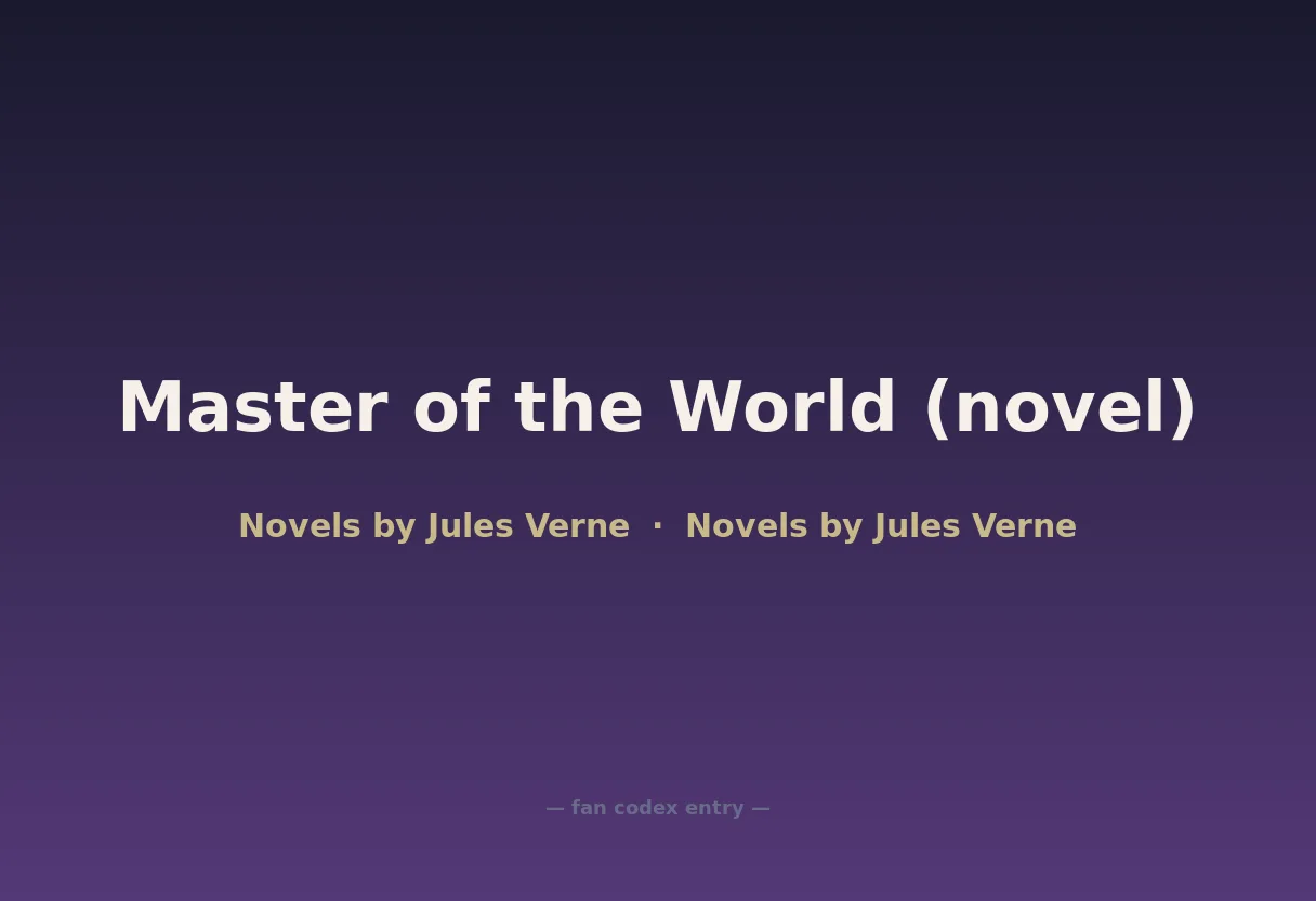 Master of the World (novel)