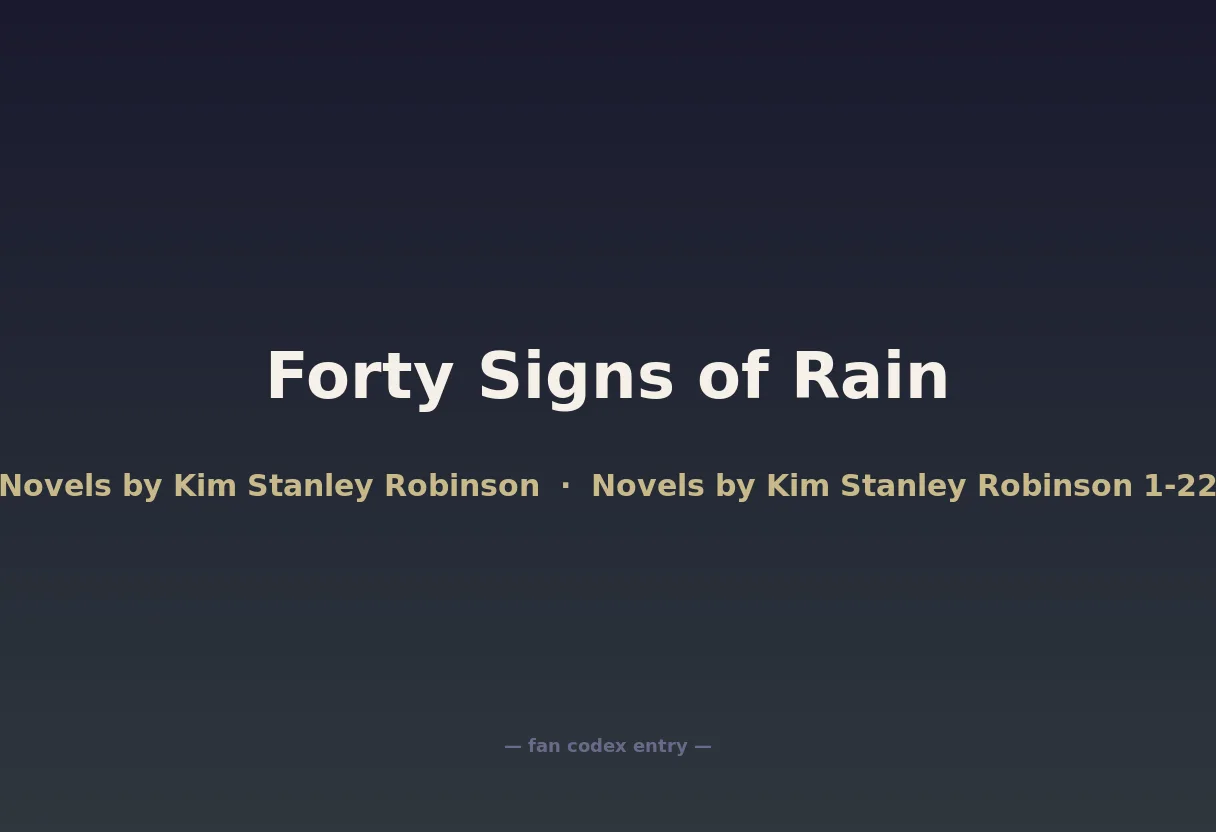 Forty Signs of Rain