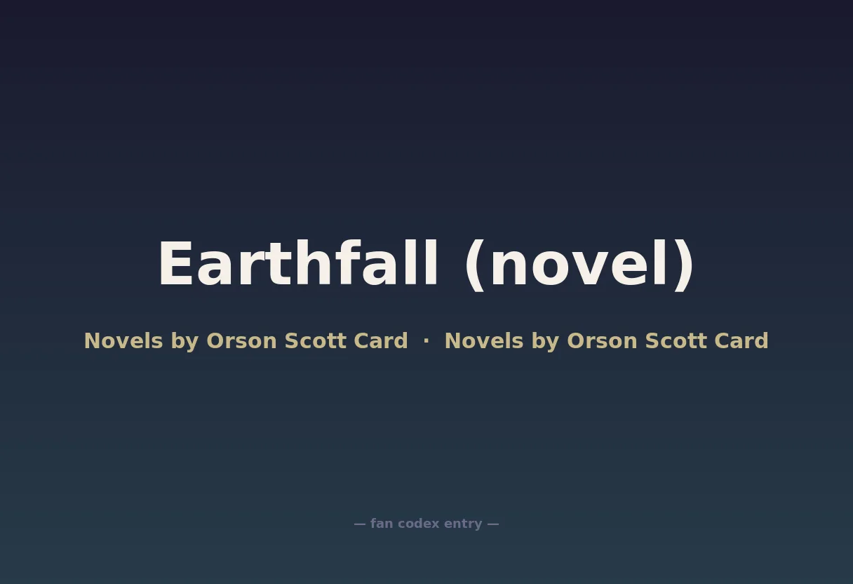 Earthfall (novel)