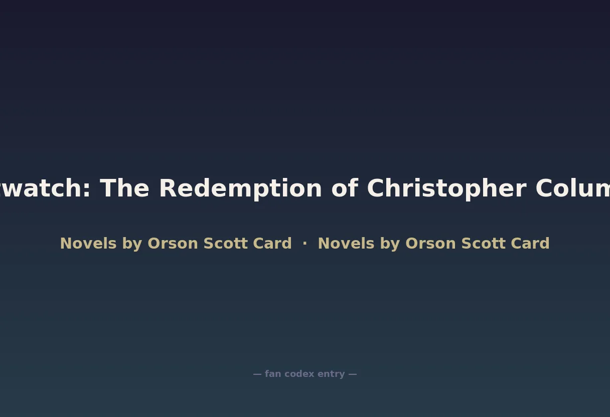 Pastwatch: The Redemption of Christopher Columbus