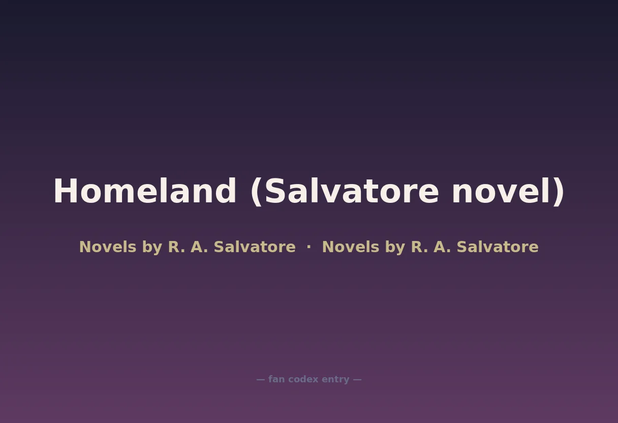 Homeland (Salvatore novel)