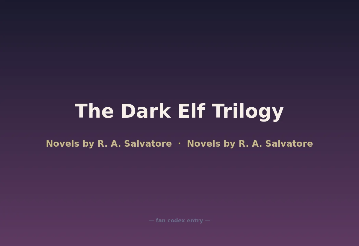 The Dark Elf Trilogy