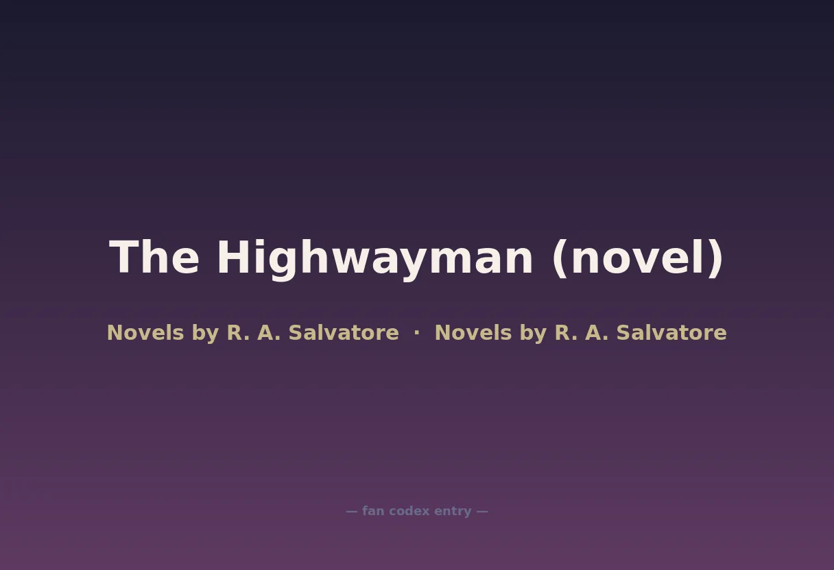 The Highwayman (novel)