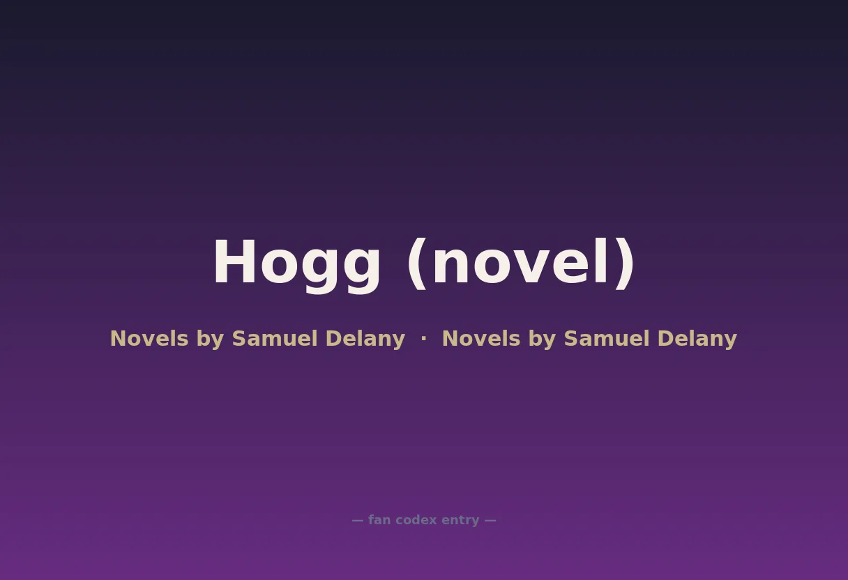 Hogg (novel)