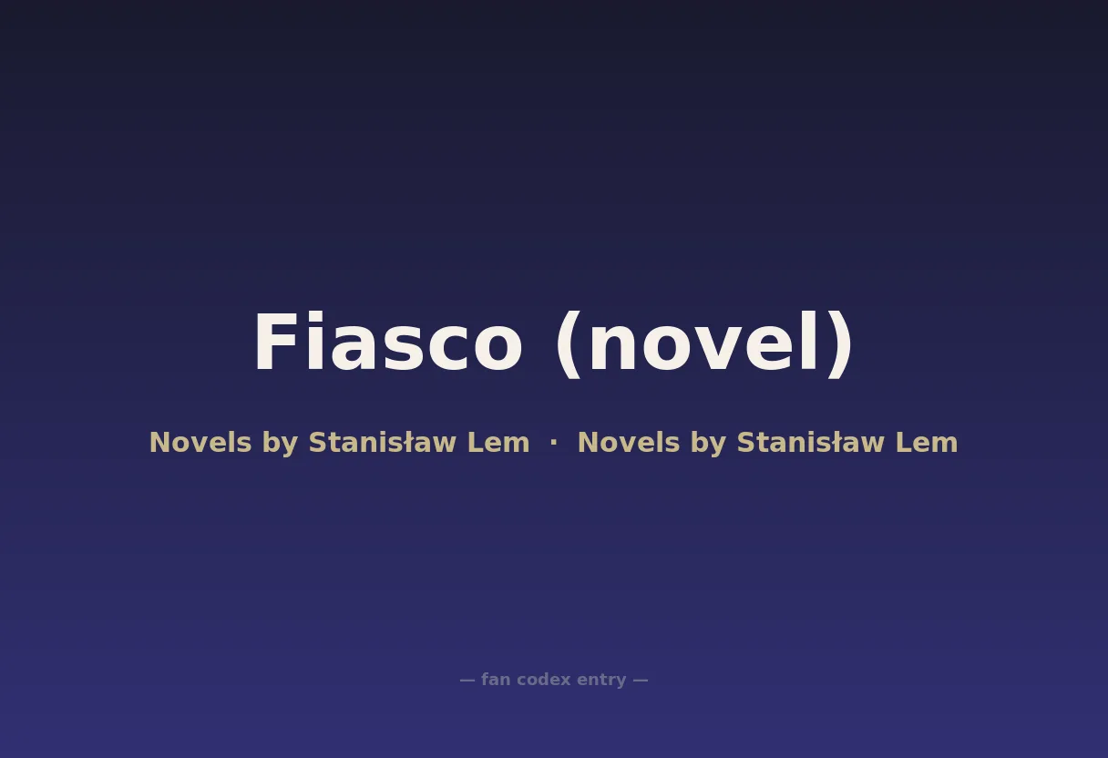 Fiasco (novel)