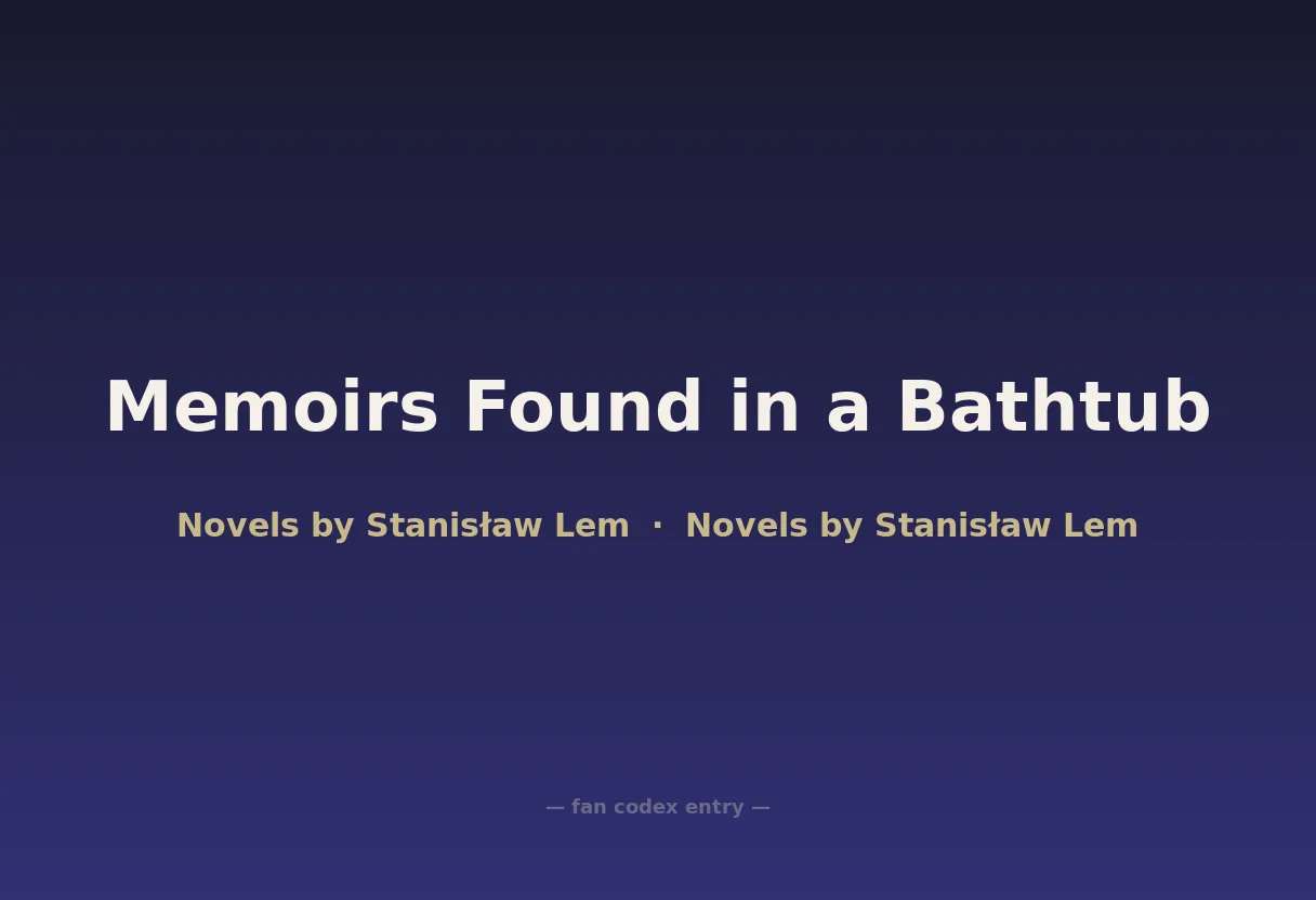 Memoirs Found in a Bathtub