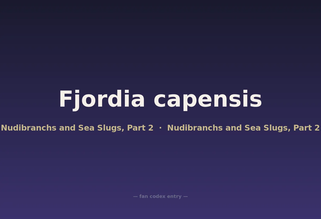 Fjordia capensis
