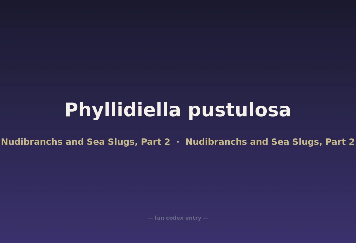 Phyllidiella pustulosa