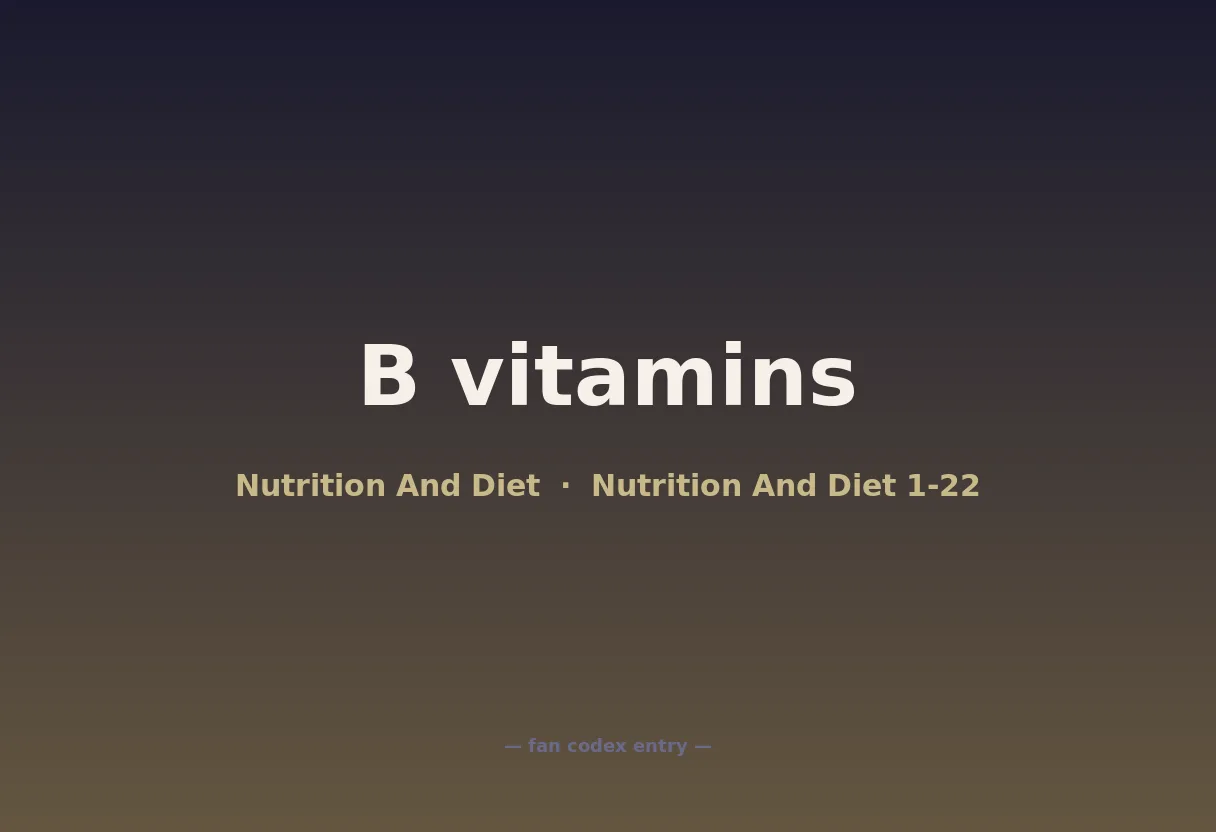 B vitamins