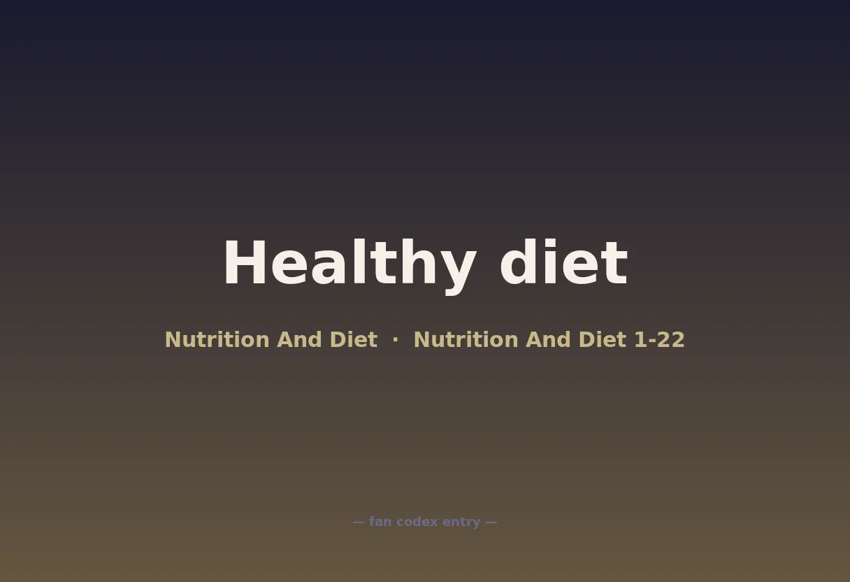 Healthy diet