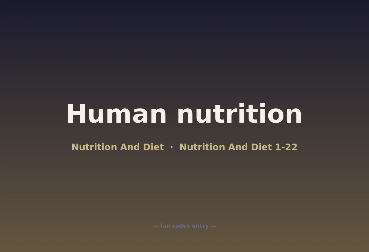 Human nutrition