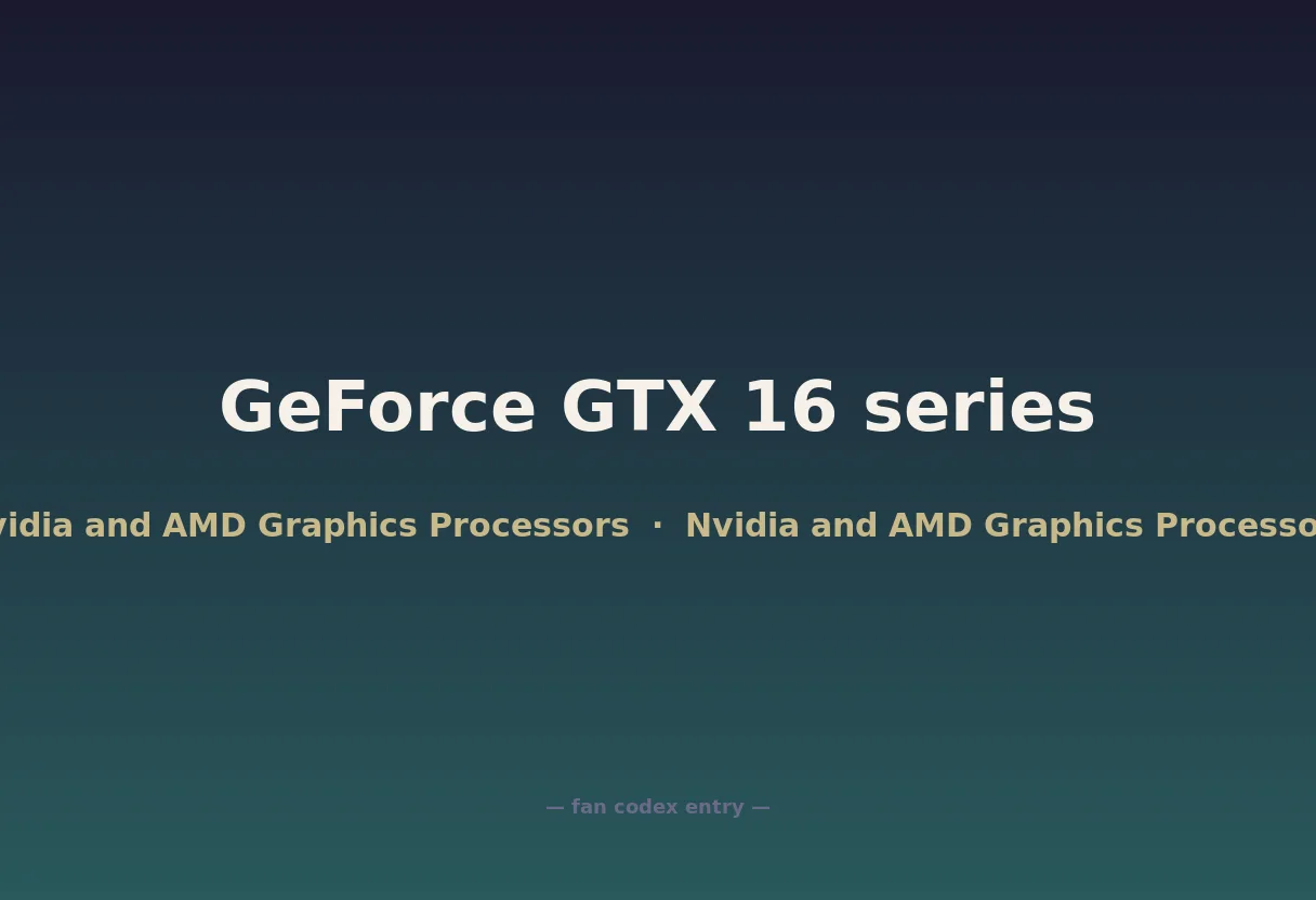 GeForce GTX 16 series