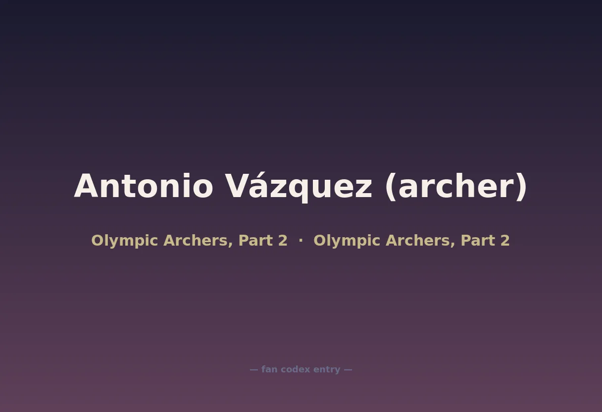 Antonio Vázquez (archer)