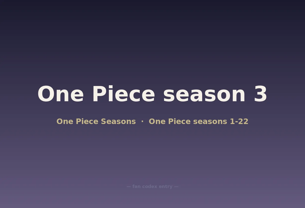 One Piece season 3