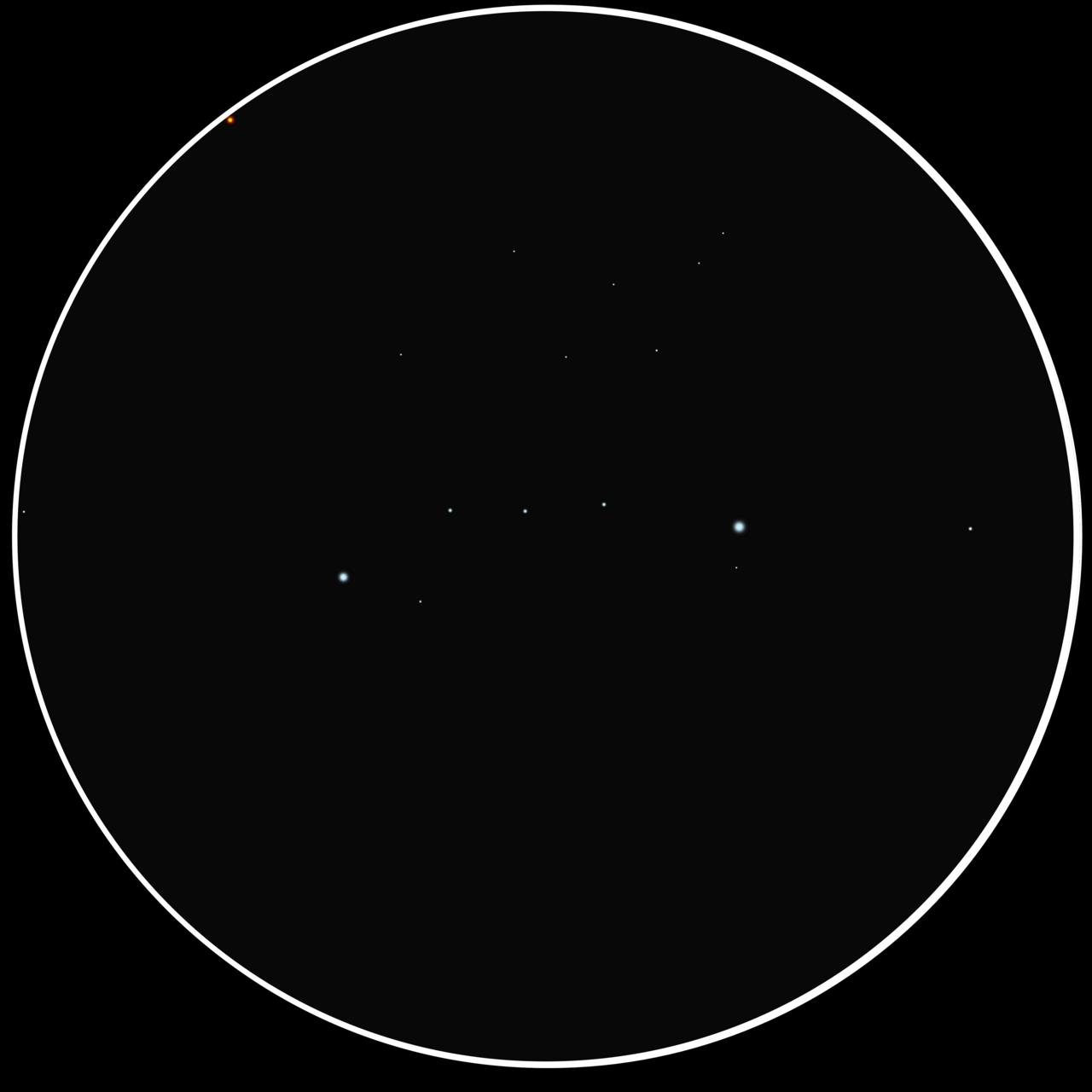 Lambda Orionis open star cluster (sketch) preview