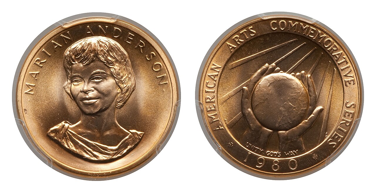 Marian Anderson Half-Ounce Gold Medal