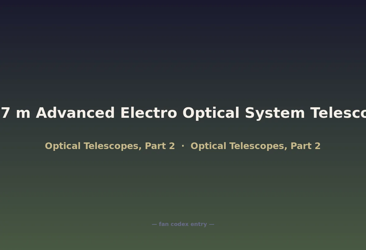 3.67 m Advanced Electro Optical System Telescope