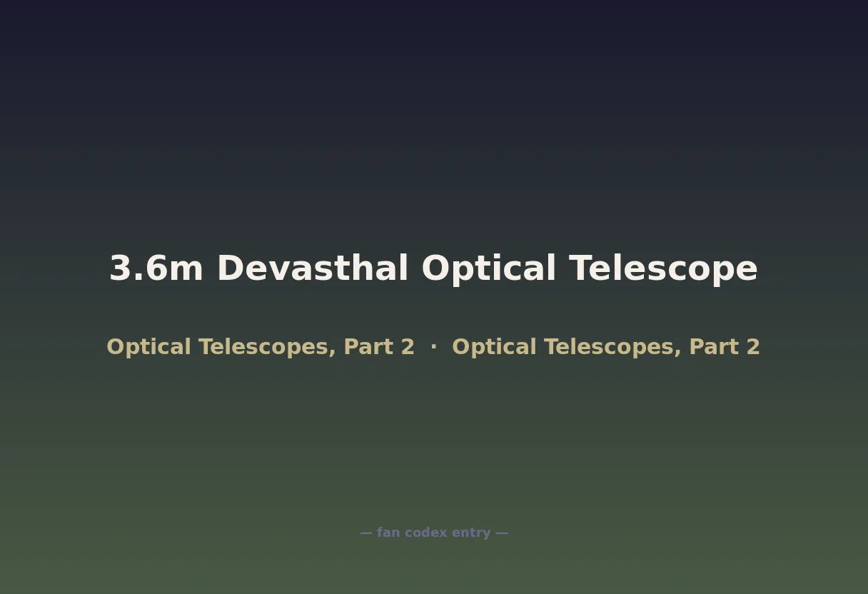 3.6m Devasthal Optical Telescope