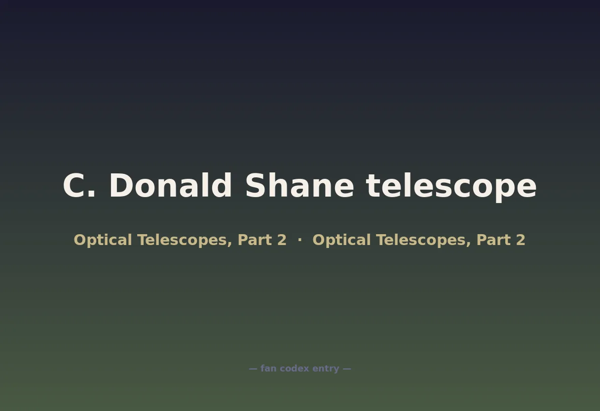C. Donald Shane telescope