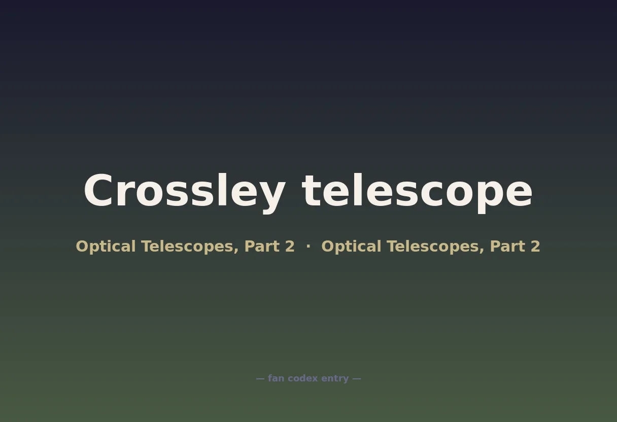 Crossley telescope