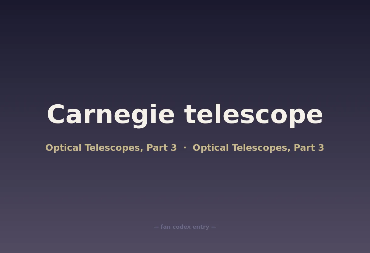 Carnegie telescope