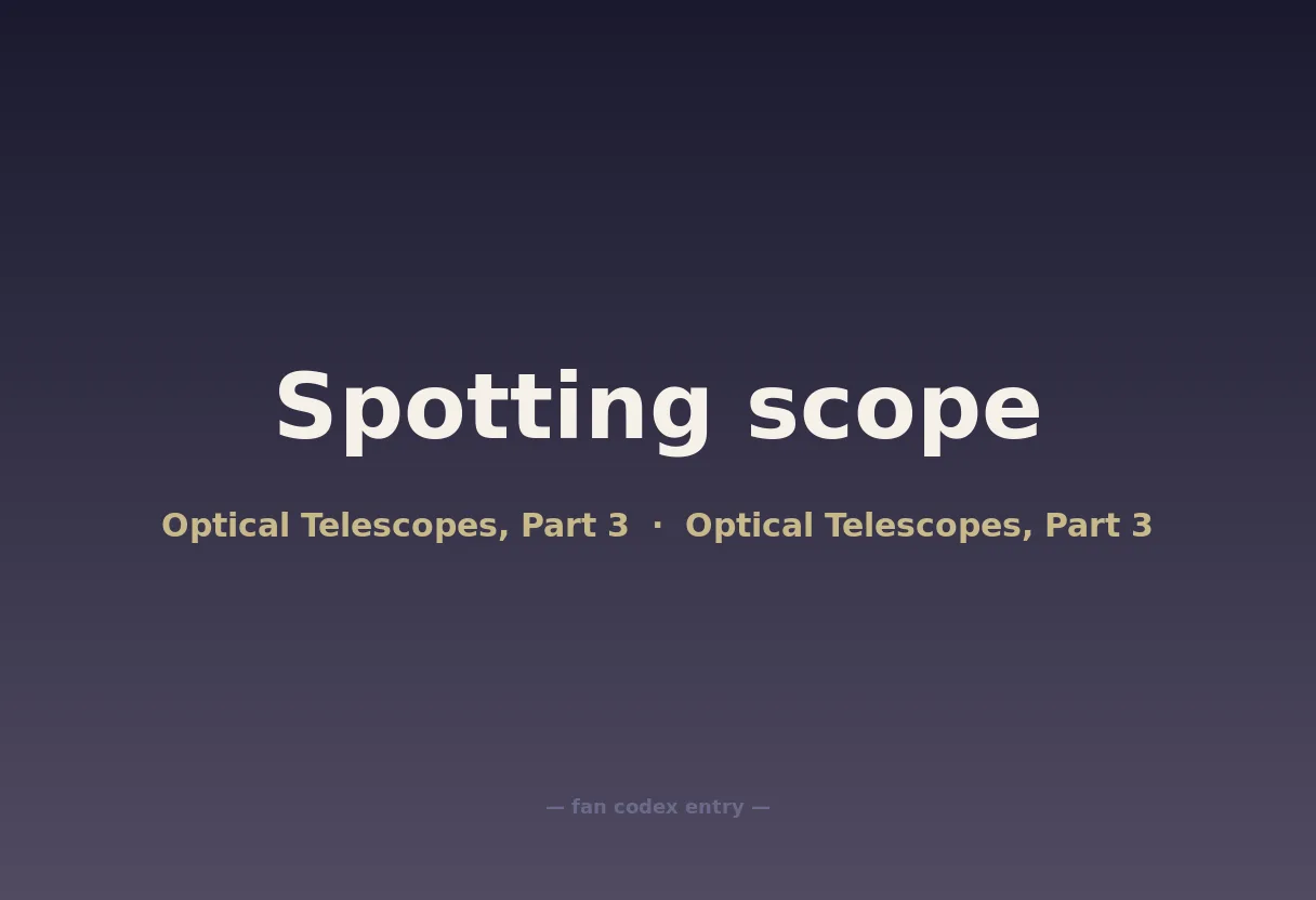 Spotting scope