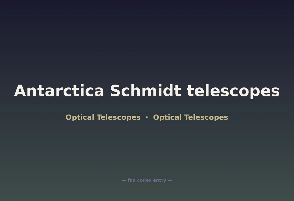 Antarctica Schmidt telescopes