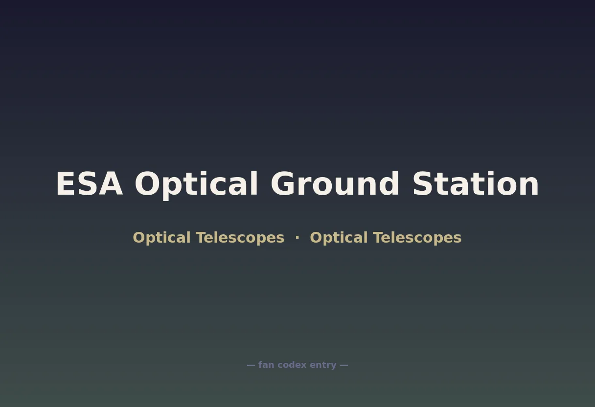 ESA Optical Ground Station