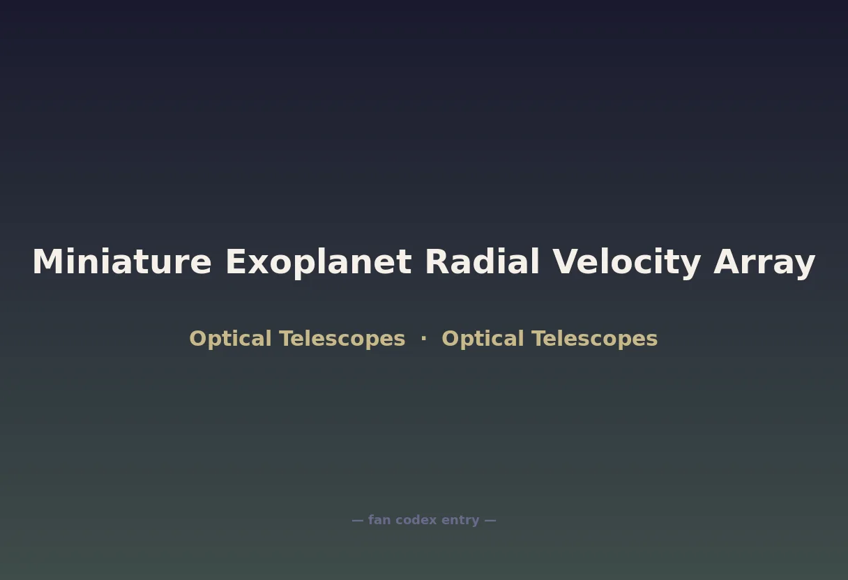 Miniature Exoplanet Radial Velocity Array