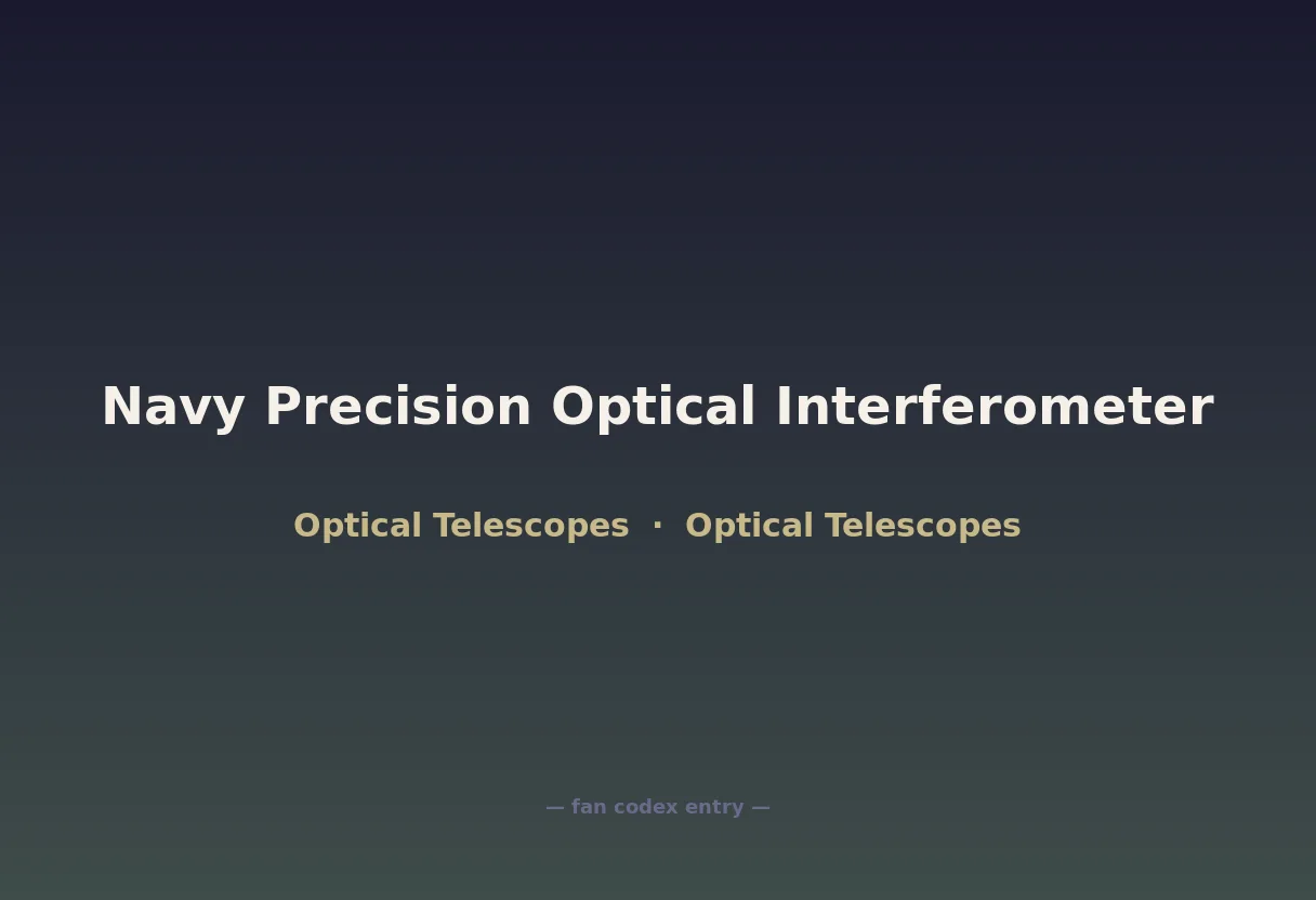 Navy Precision Optical Interferometer