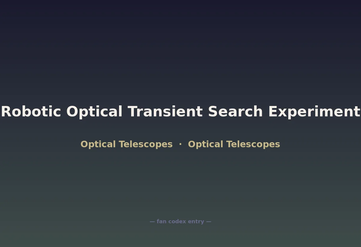 Robotic Optical Transient Search Experiment