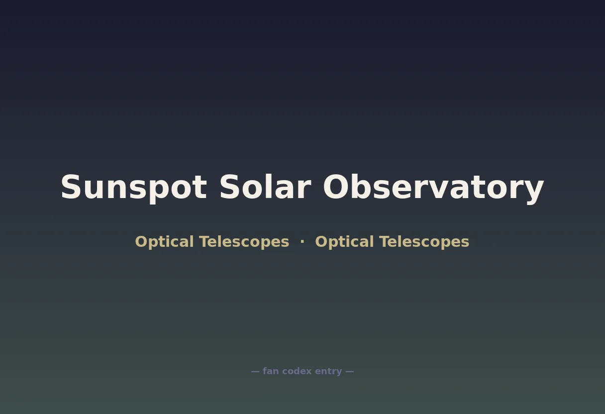 Sunspot Solar Observatory