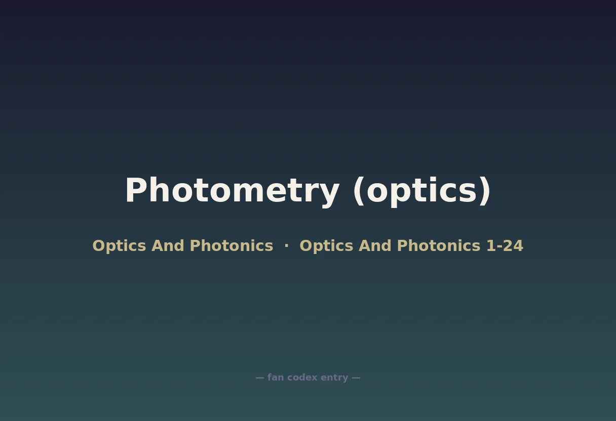 Photometry (optics)
