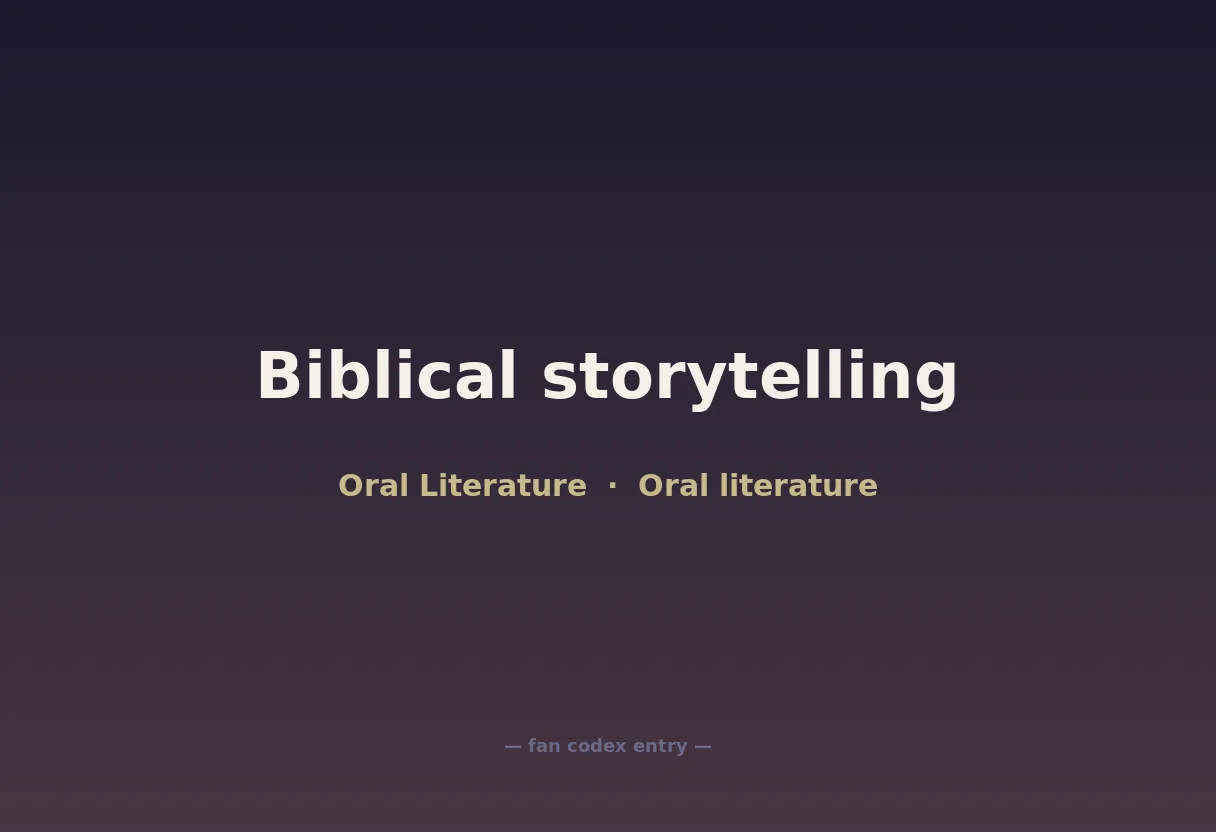 Biblical storytelling