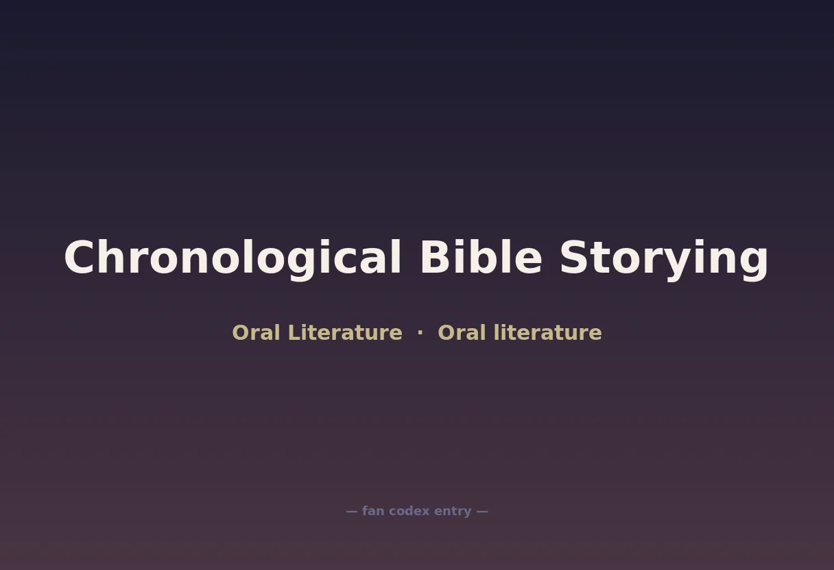 Chronological Bible Storying