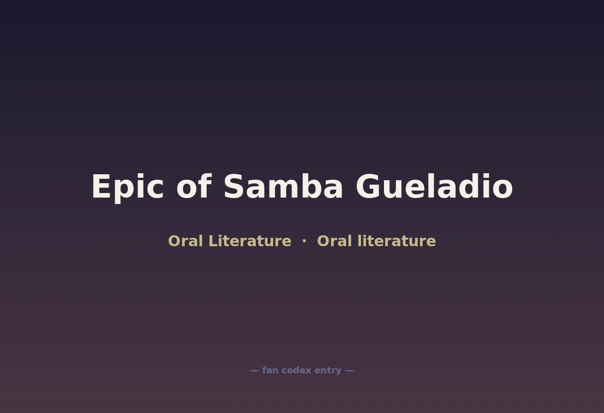 Epic of Samba Gueladio