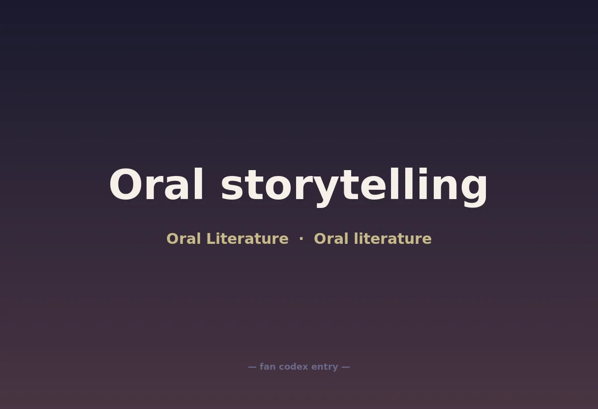 Oral storytelling