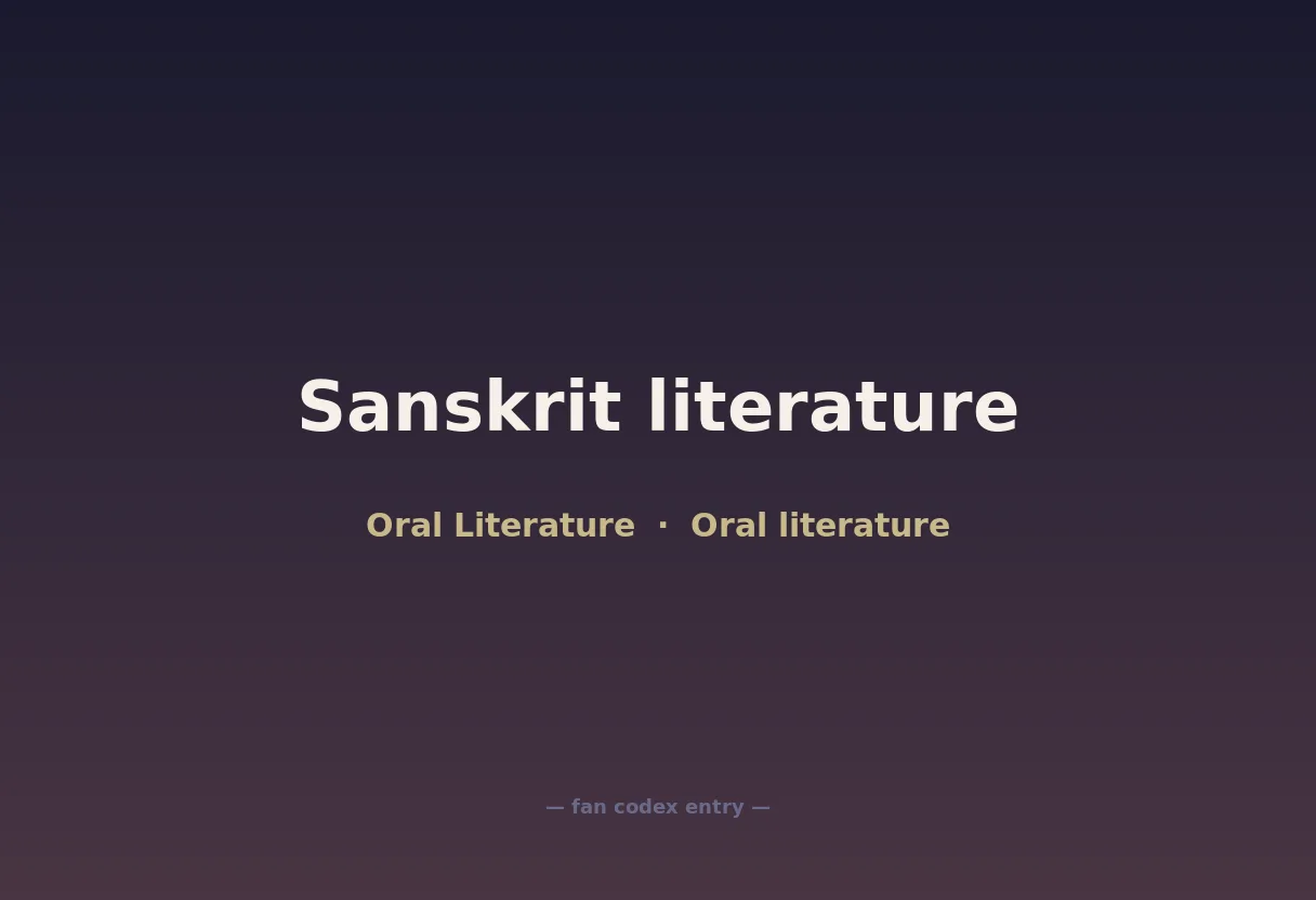 Sanskrit literature