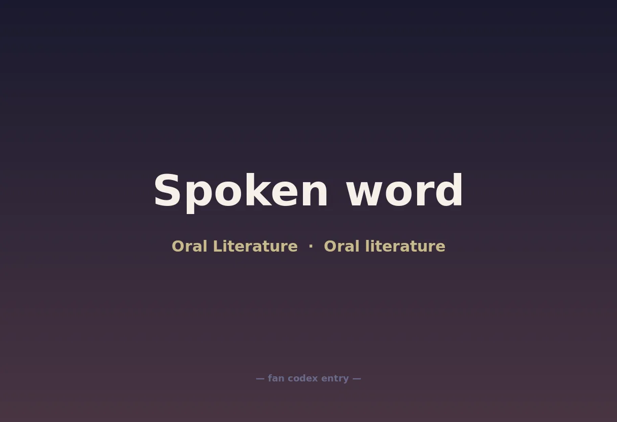 Spoken word